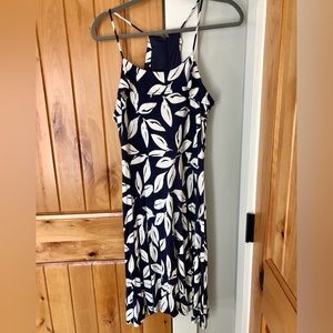 NWT LOFT Floral print ruffle top midi dress
